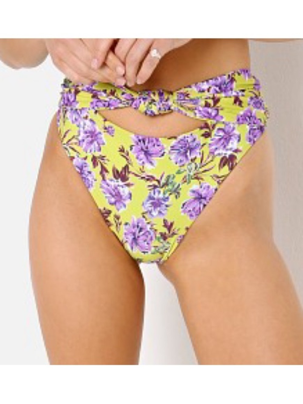Beach Riot NWT Robyn bikini bottom lime punch Gardenias